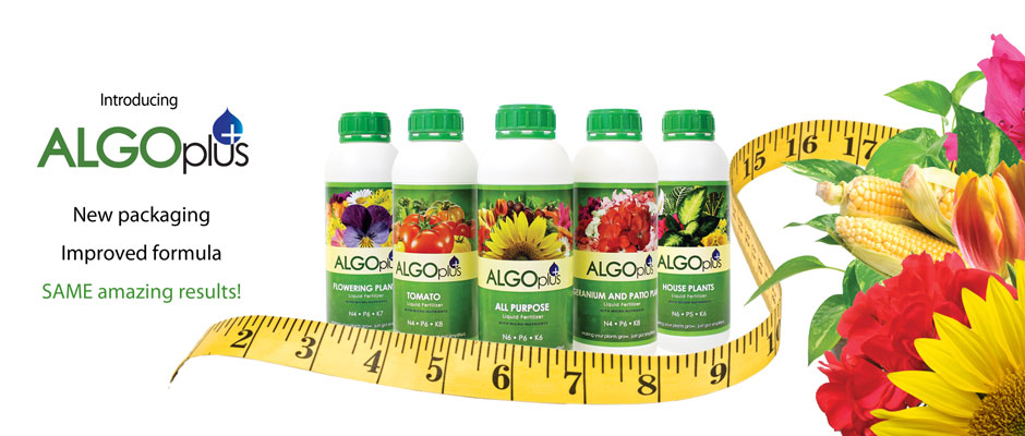 Algoplus+ fertilizers... New packaging, improved formula, SAME amazing results!
